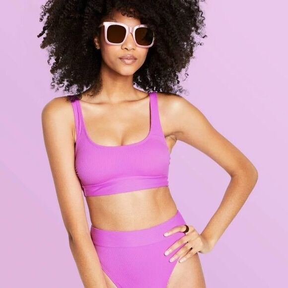 Stoney Clover Lane x Target Ribbed Bralette Bikini Top - Picture 1 of 5